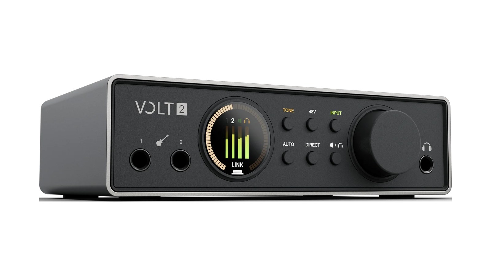 Universal Audio Volt 2 Gen 2 カラー画面付きのオーディオインターフェイス