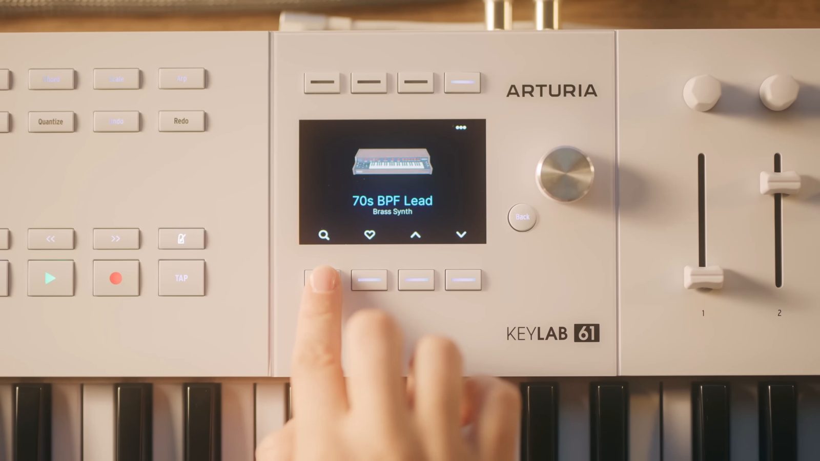 KeyLab 61 mk3のカラー画面